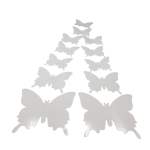 Set of 12 pieces butterflies with adhesive, house or event decorations, white color, A35